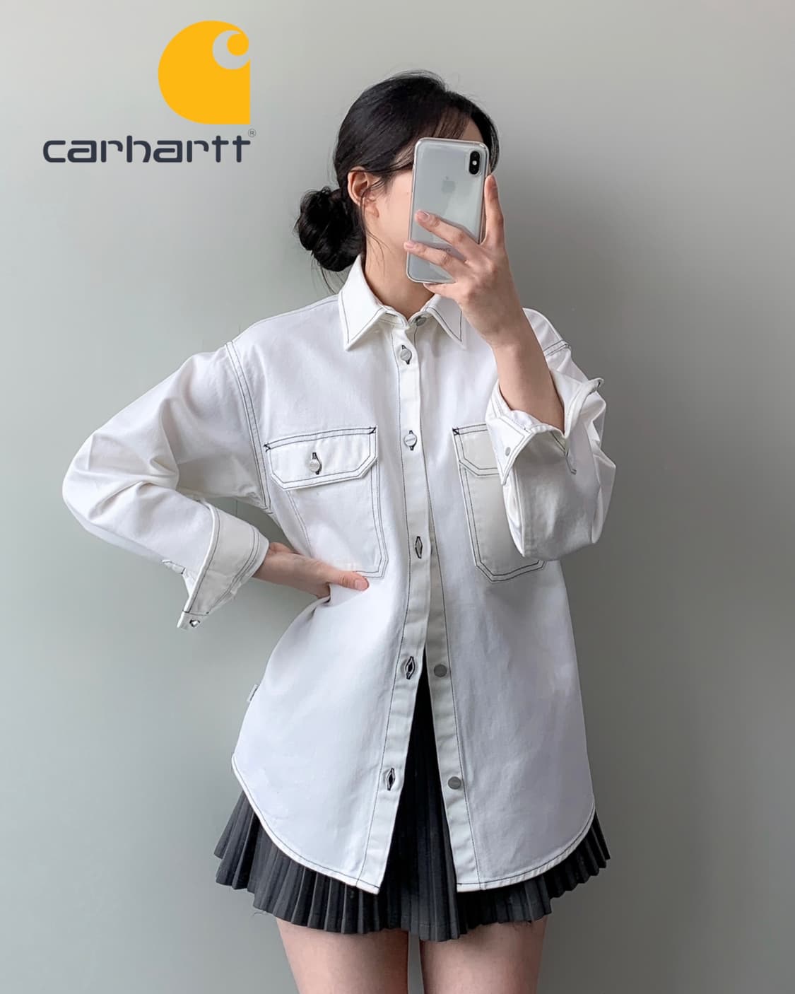 칼하트 화이트 셔츠  상품이미지3