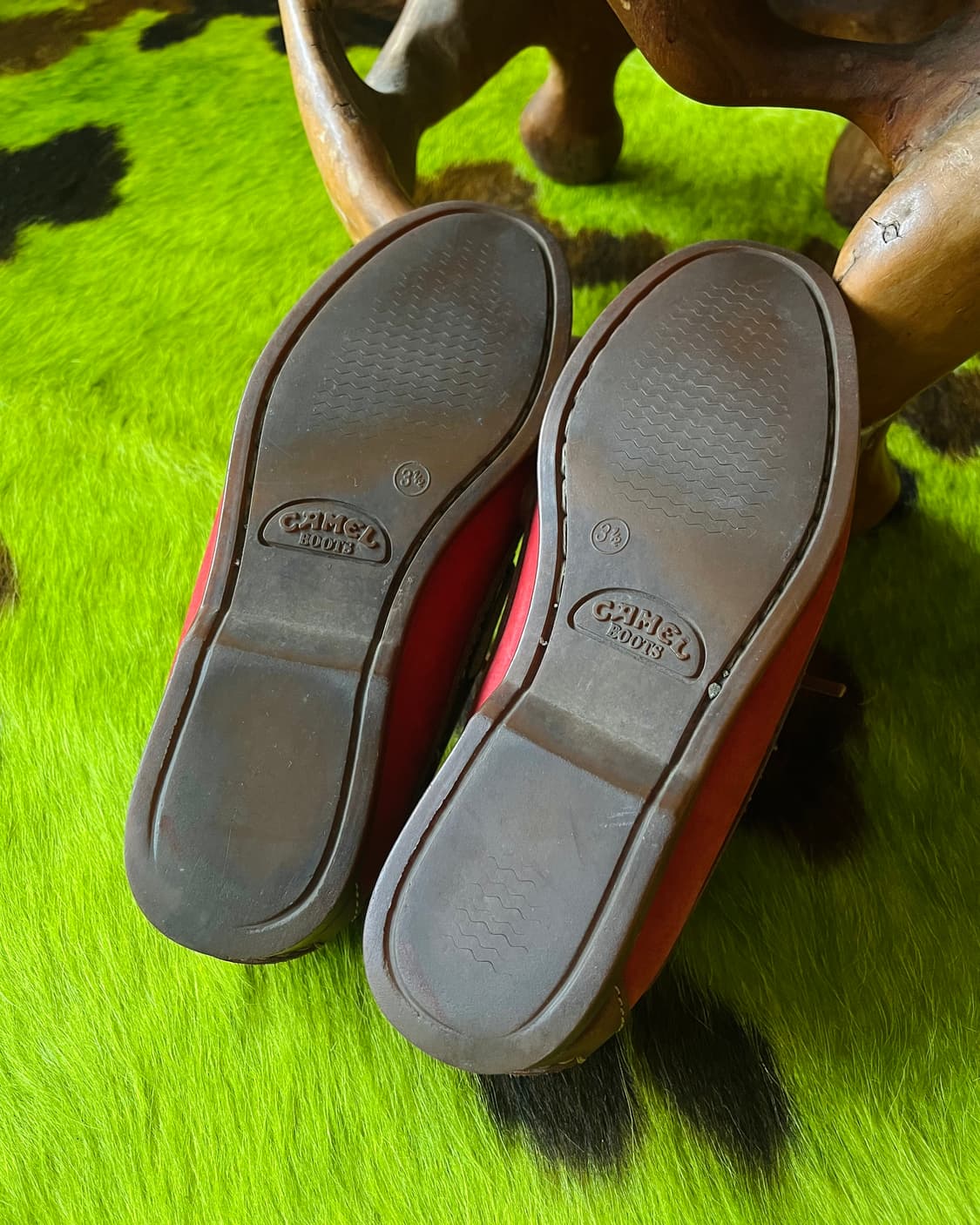 1980-90s CAMEL Boots Leather Boat Shoes 상품이미지7