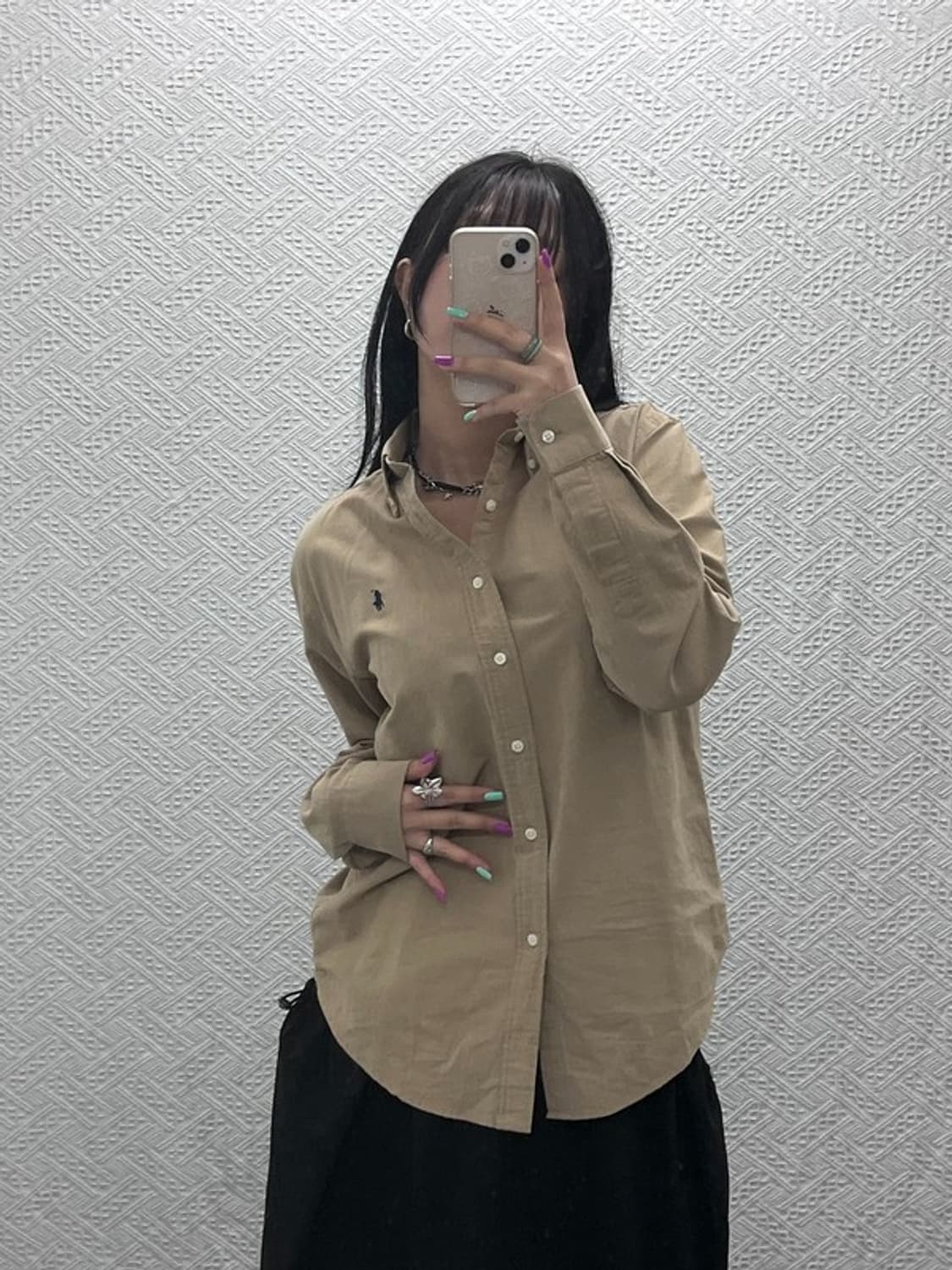 폴로 랄프로렌 빈티지 컨트리 옥스포드 카멜 셔츠 S C07263 상품이미지2