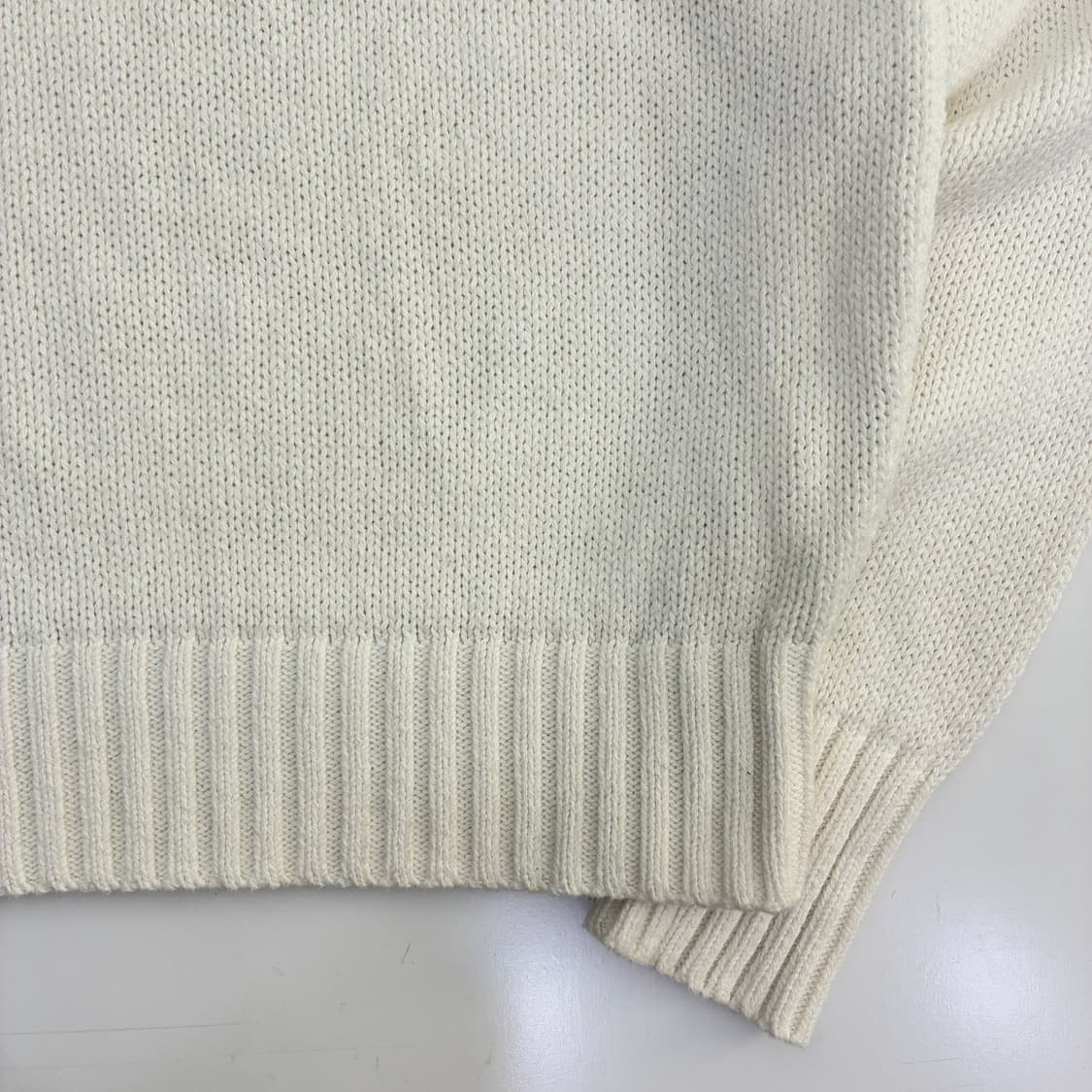 Polo 폴로 랄프로렌 90‘s 화이트 코튼라운드 니트 상품이미지4