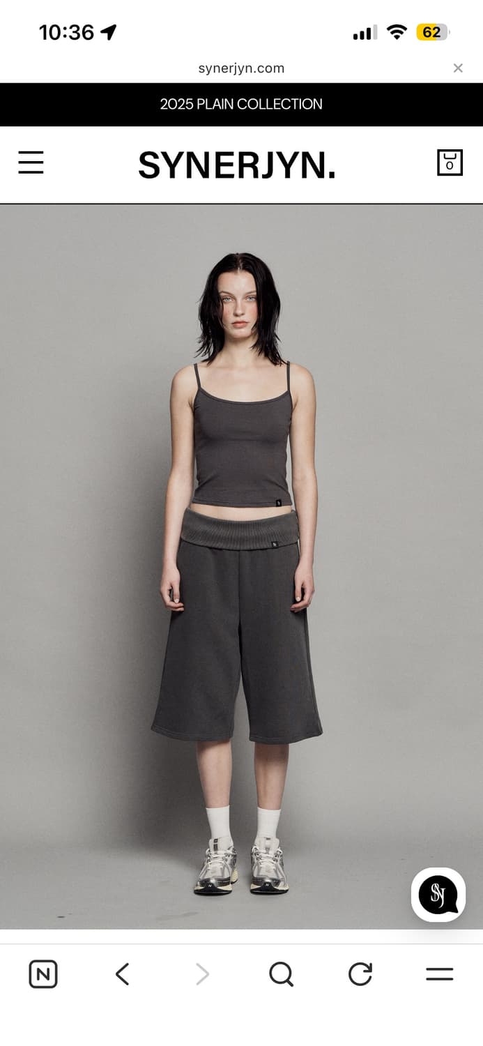 시너진 플레인 폴드 버뮤다 쇼츠 차콜 상품이미지4