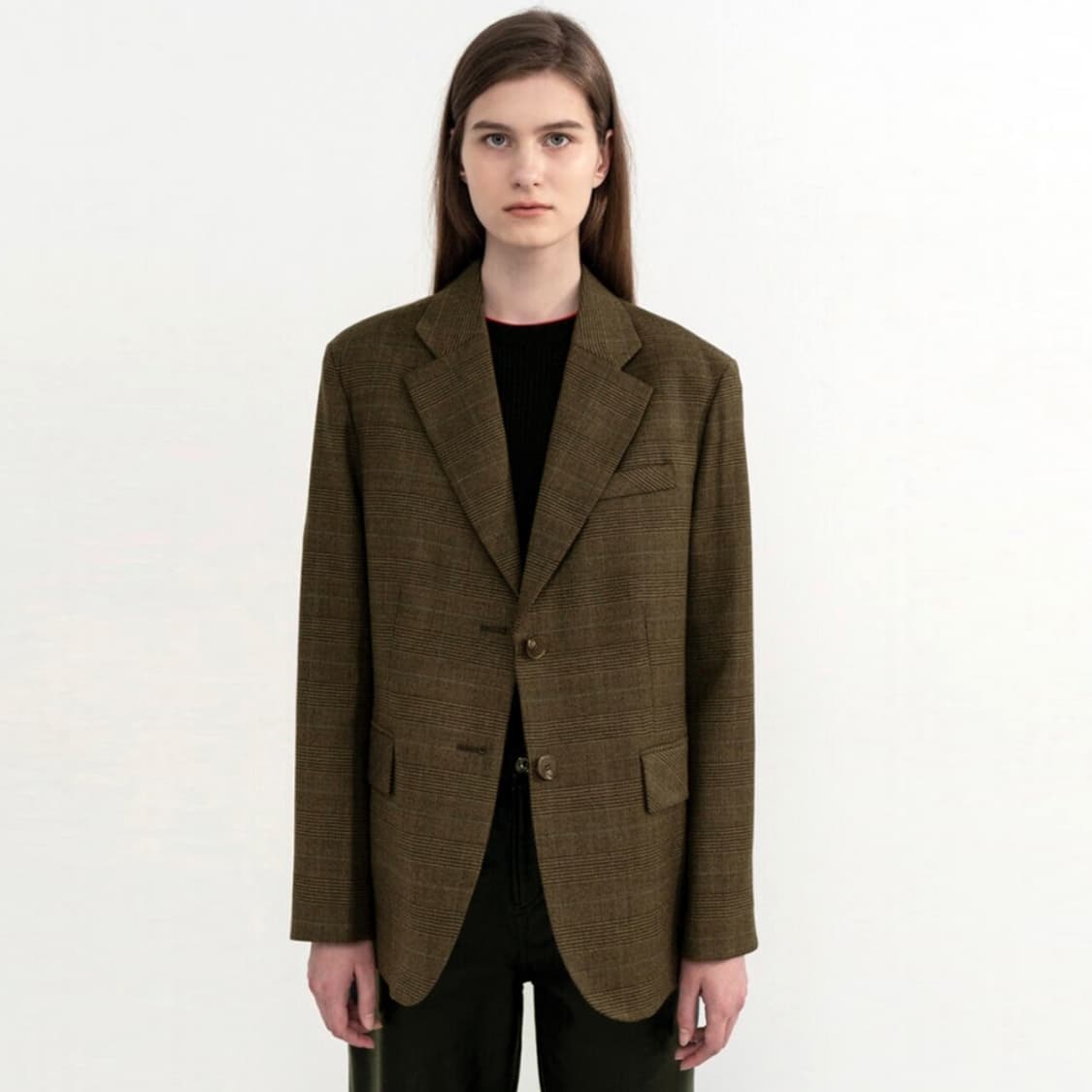 아바몰리(AVAMOLLI) 마틴 글렌체크 싱글자켓 55-66 새상품 상품이미지2