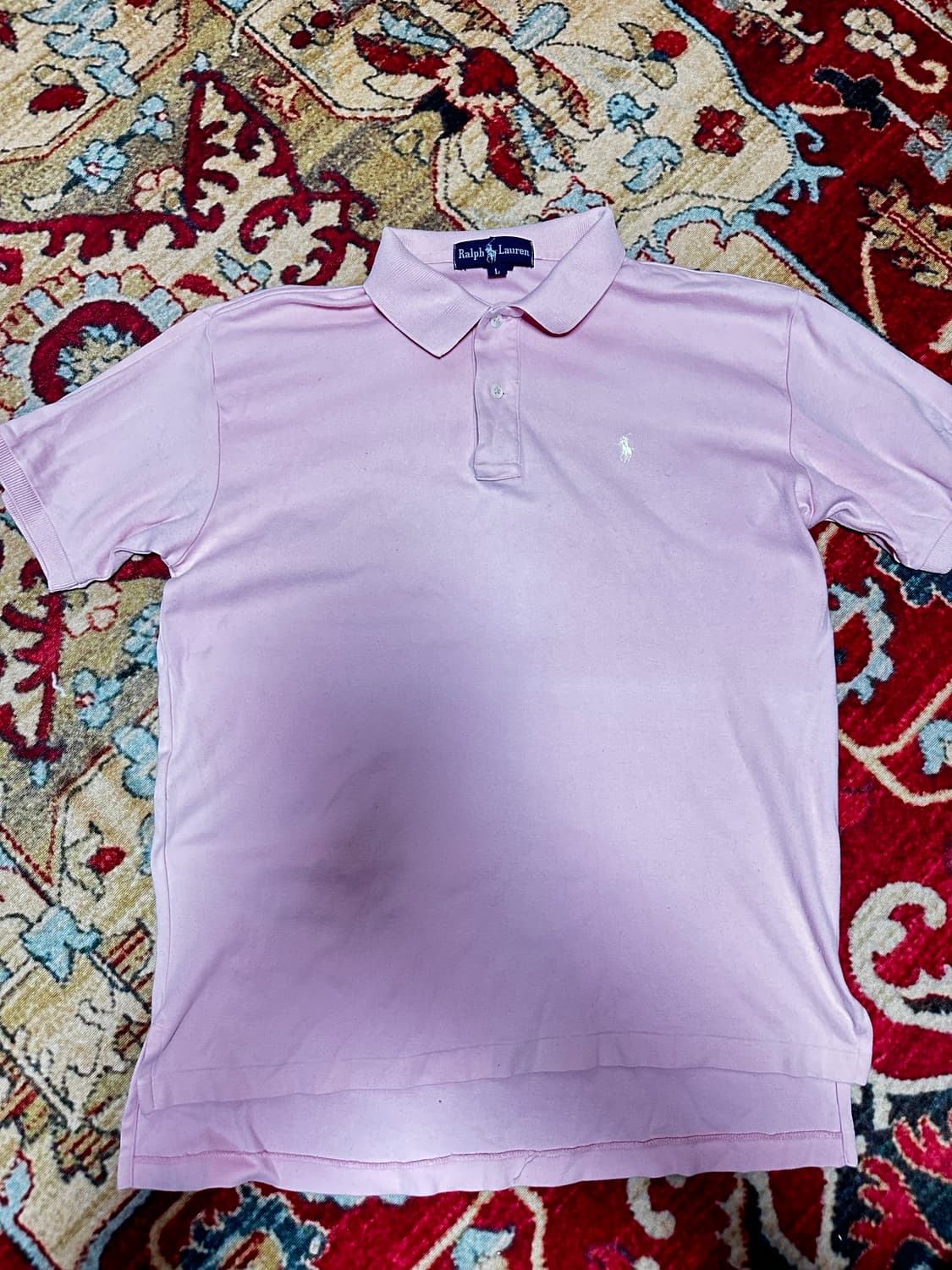 폴로 랄프로렌 핑크 반팔 카라티 상품이미지1