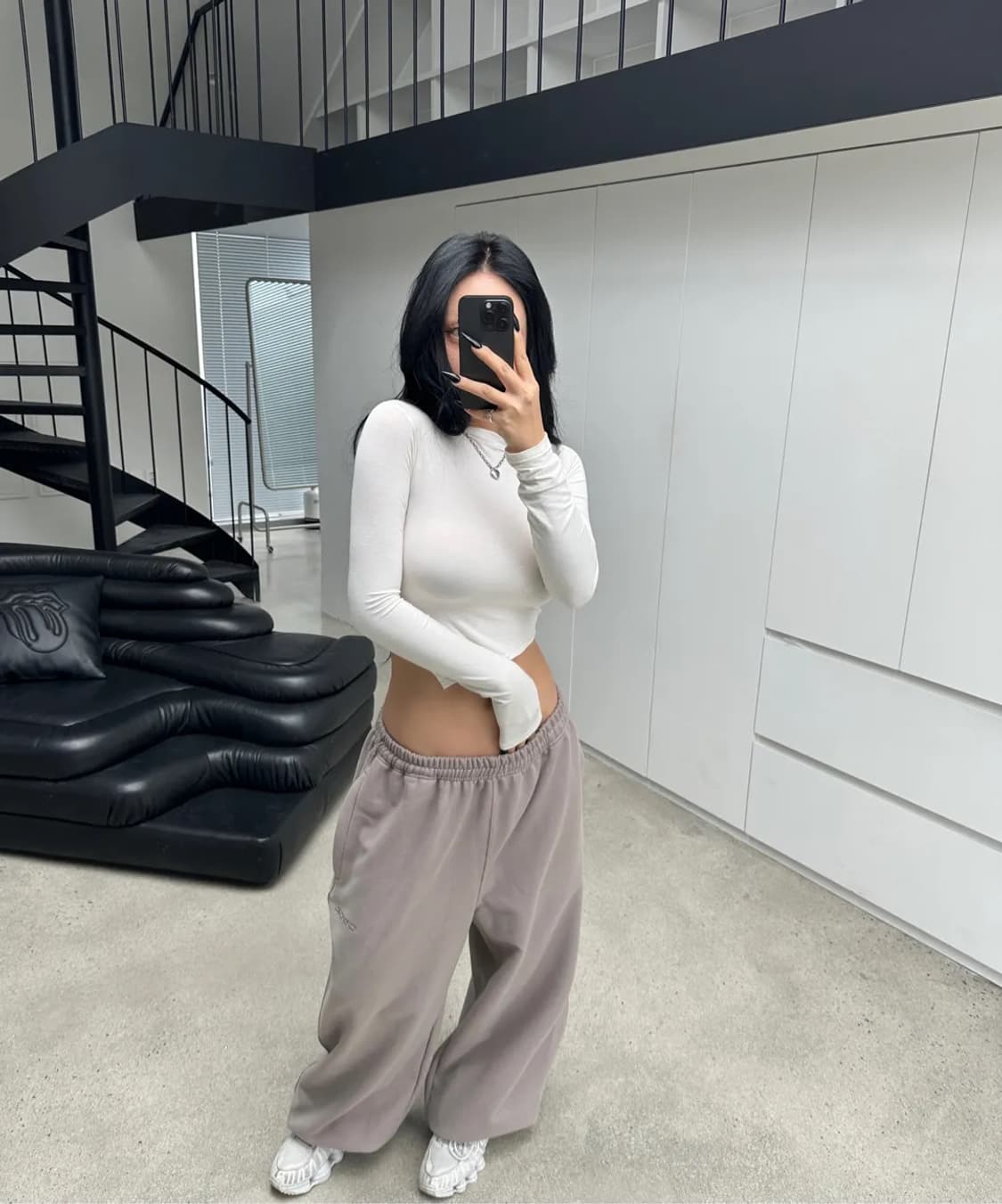 (size 2) odor 오도어 몰리 조거 모카 와이드 팬츠 바지 상품이미지1