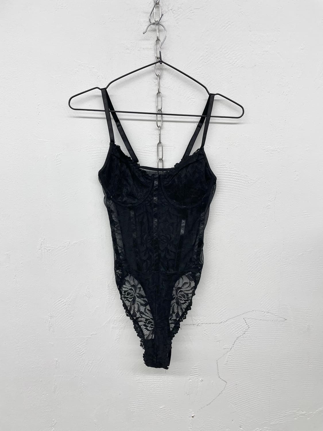 블랙 고딕 레이스 바디수트 상품이미지4