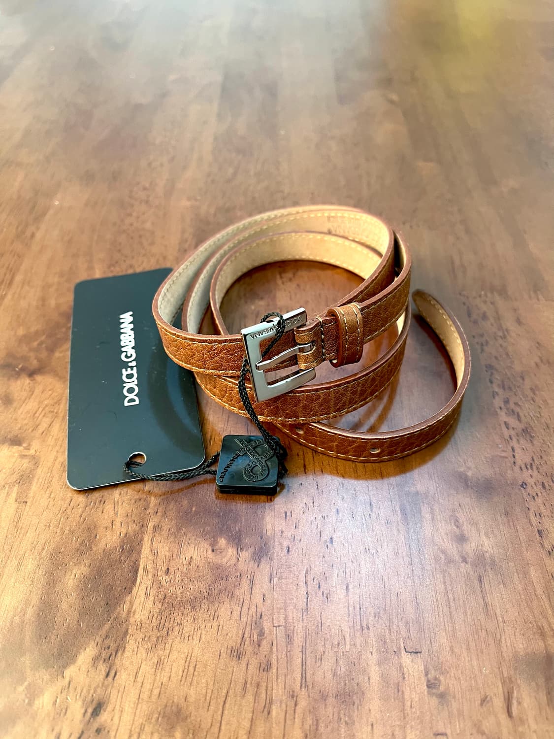 돌체앤가바나  브라운 레더 벨트 상품이미지1