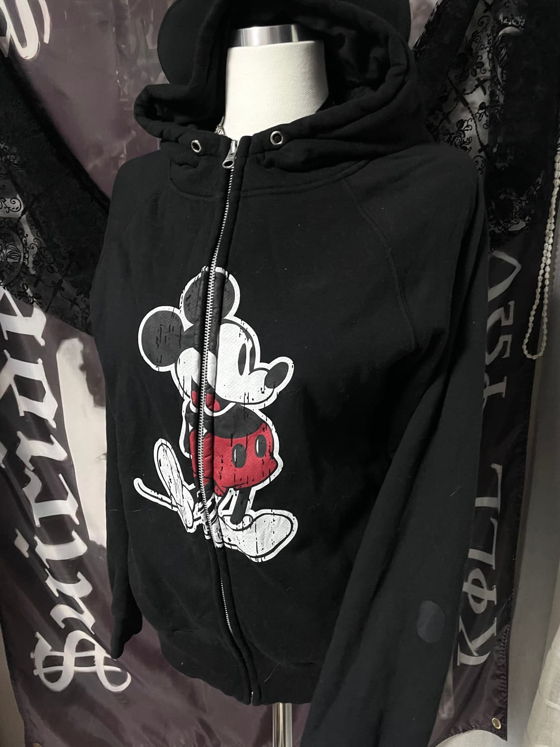 도쿄 디즈니 미키마우스 귀달이 후드집업 00s 핀터갸루니혼진서브컬쳐양산형 상품이미지5