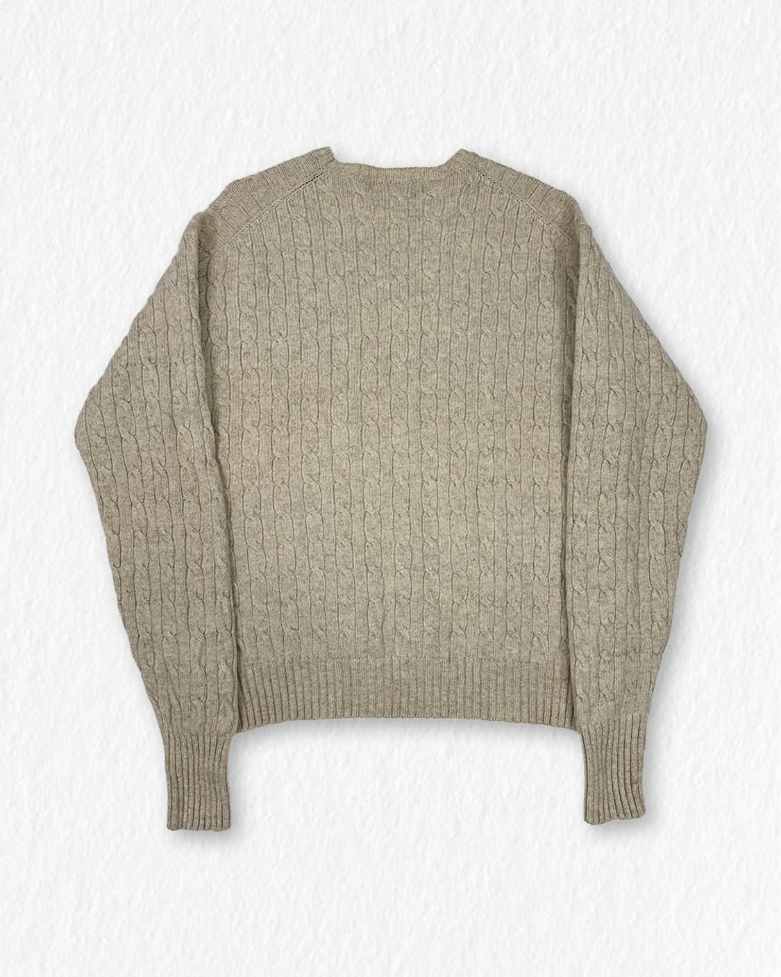 폴로 램스울 케이블 니트 베이지 상품이미지2