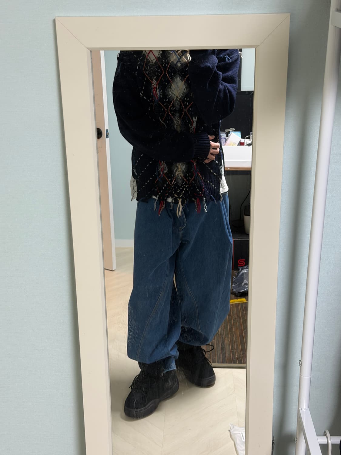 Maison Margiela  디스트로이드 아가일 니트 M 상품이미지1