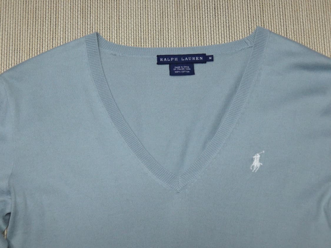 (M) Ralph Lauren 랄프로렌 여성 브이넥 면 니트 상품이미지5