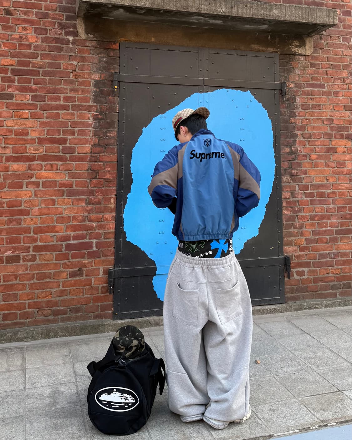 슈프림 s로고 트랙자켓 네이비 m 상품이미지1