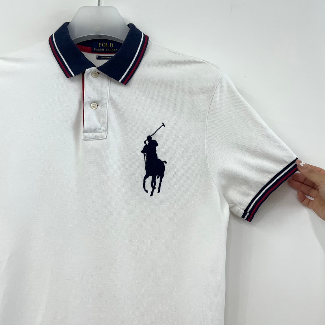 폴로 랄프로렌 빅포니 화이트 카라 반팔 티셔츠 상품이미지4