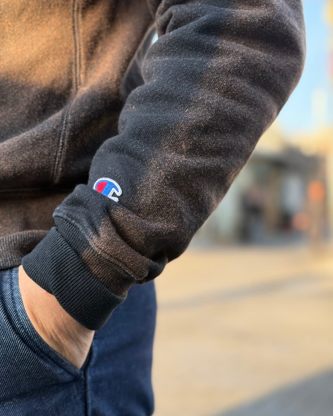 챔피온 리버스위브 페이드 스크립트 크루넥 스웻셔츠 S 상품이미지10