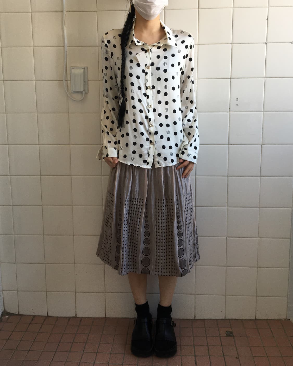 Dot pattern blouse 상품이미지1