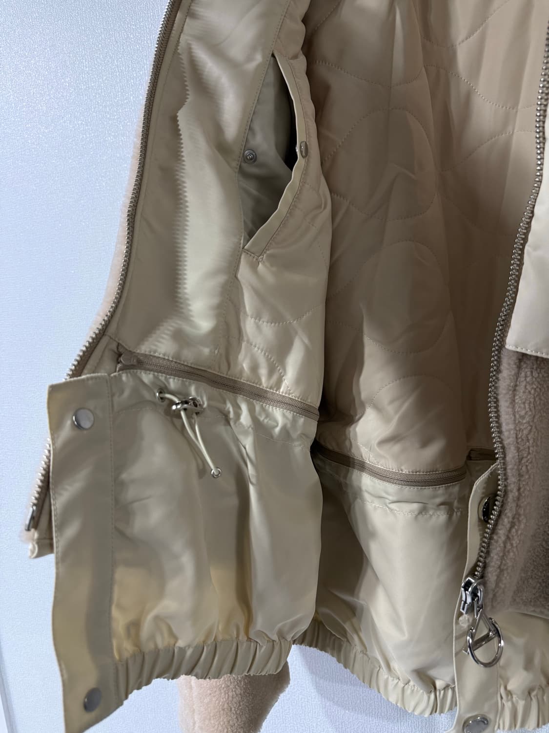 [50] 솔리드옴므 플리스 쉘파카 자켓 아이보리 상품이미지6