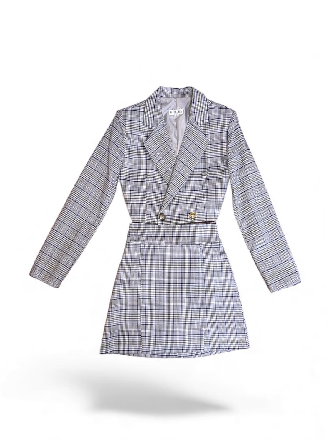 클래식 체크 투피스 셋업 상품이미지1