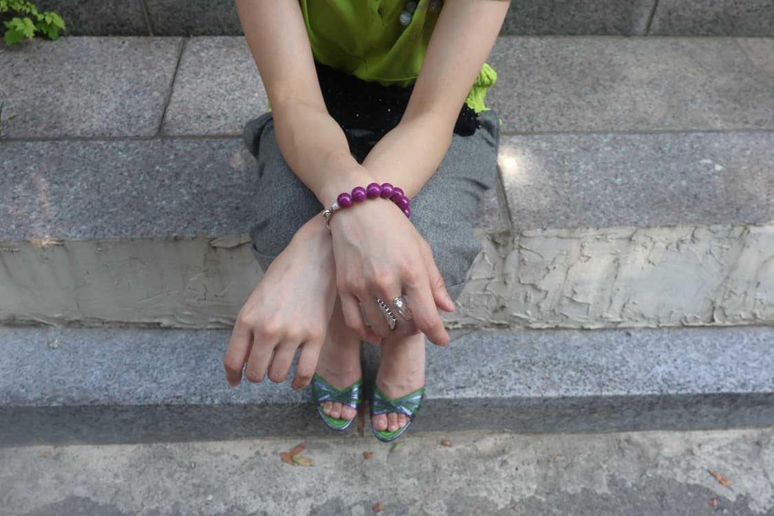 [heureul] violet stone bracelet 상품이미지4