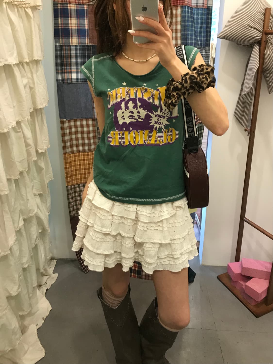 히스테릭글래머 그린 스티치 반팔티 상품이미지3