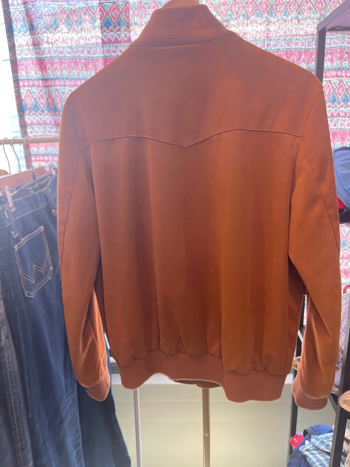 Vintage 80s-90s 봄버 스웨이드 가죽 자켓 상품이미지2