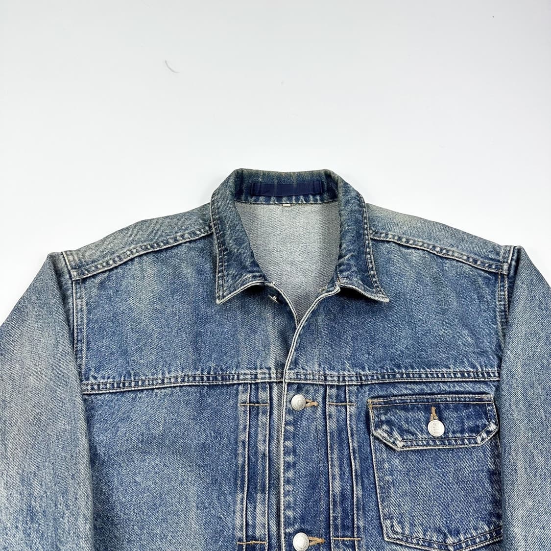VTG 빈티지 재팬 워싱 트러커 데님자켓 (실측 L) 상품이미지1