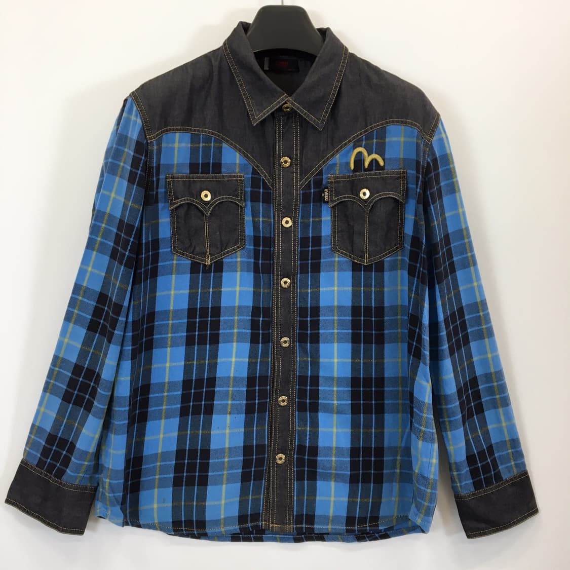 EVISU 에비수 00s 백로고셔츠 XL 스냅단추 상품이미지1