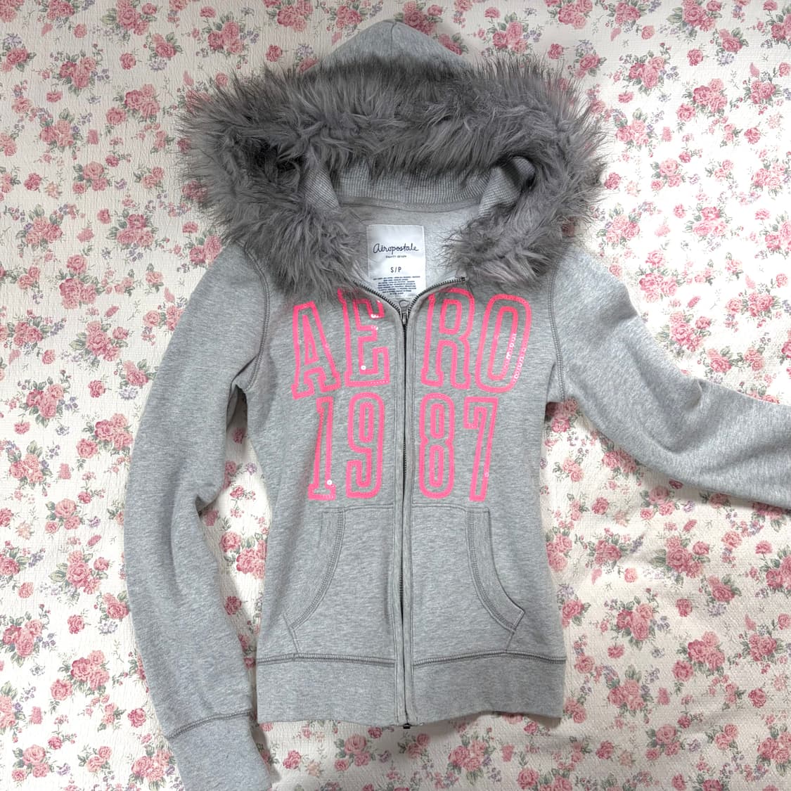 Aeropostale 에어로포스테일 퍼 후드집업 상품이미지1