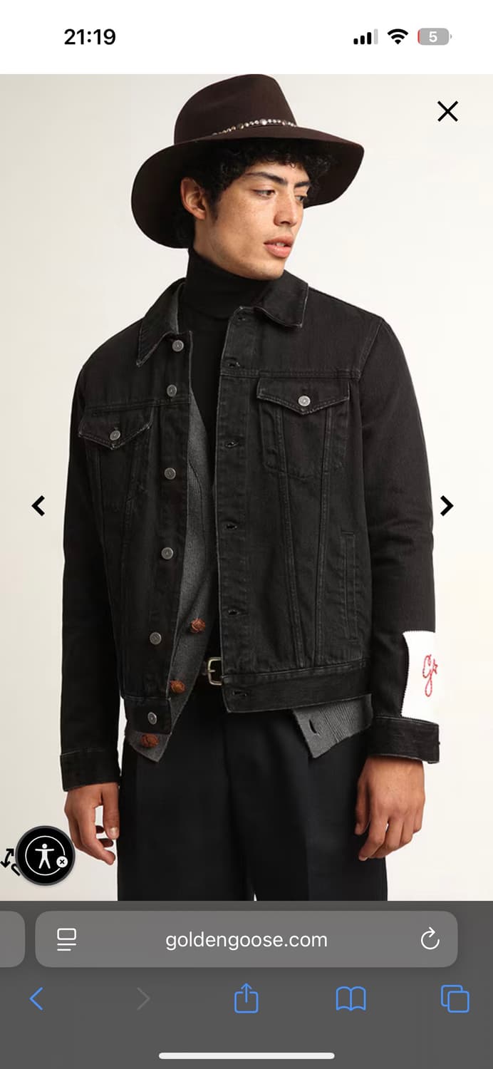 골든구스 블랙 데님 자켓 상품이미지1