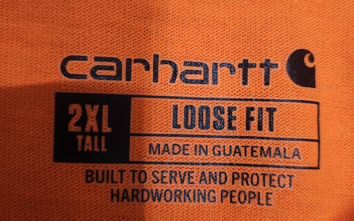칼하트 포켓 반팔티 오렌지 2XL 상품이미지3
