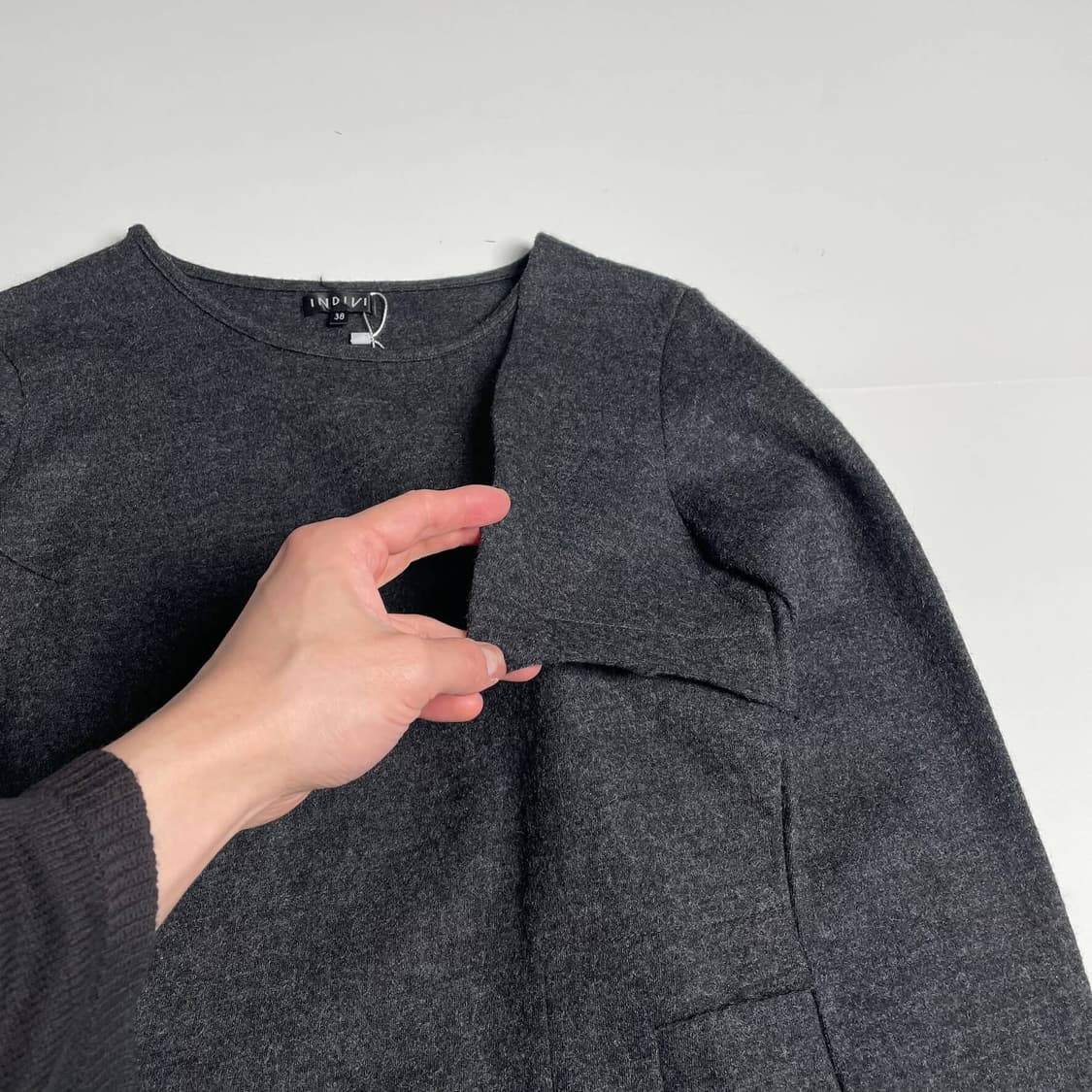 invidi 패치워크 울 100 니트 상품이미지3