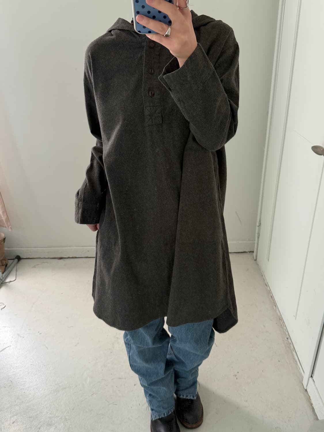 일본빈티지 모리 아틀리에 후드 원피스 상품이미지1