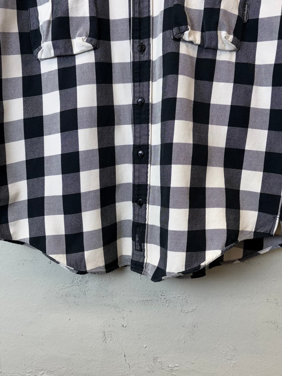 네이버후드 00s 빈티지 깅엄체크 반팔 셔츠 상품이미지4