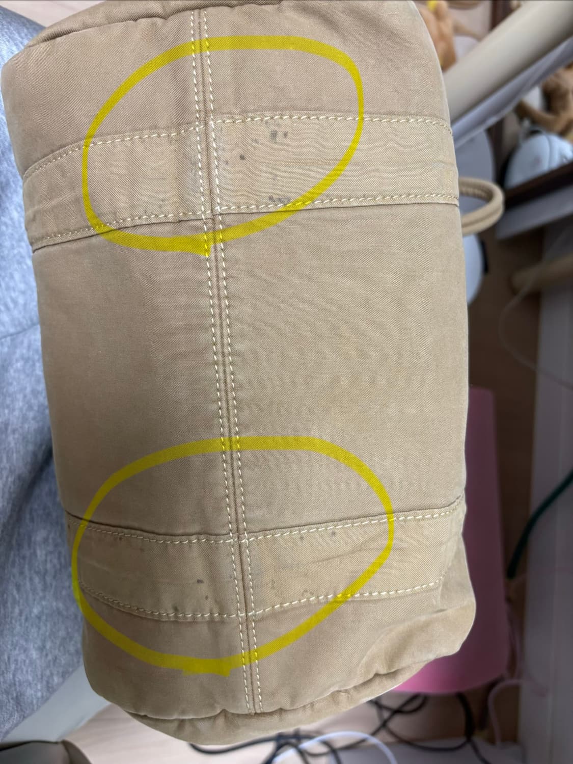 누마레 ee 더플백 스몰 베이지 상품이미지6