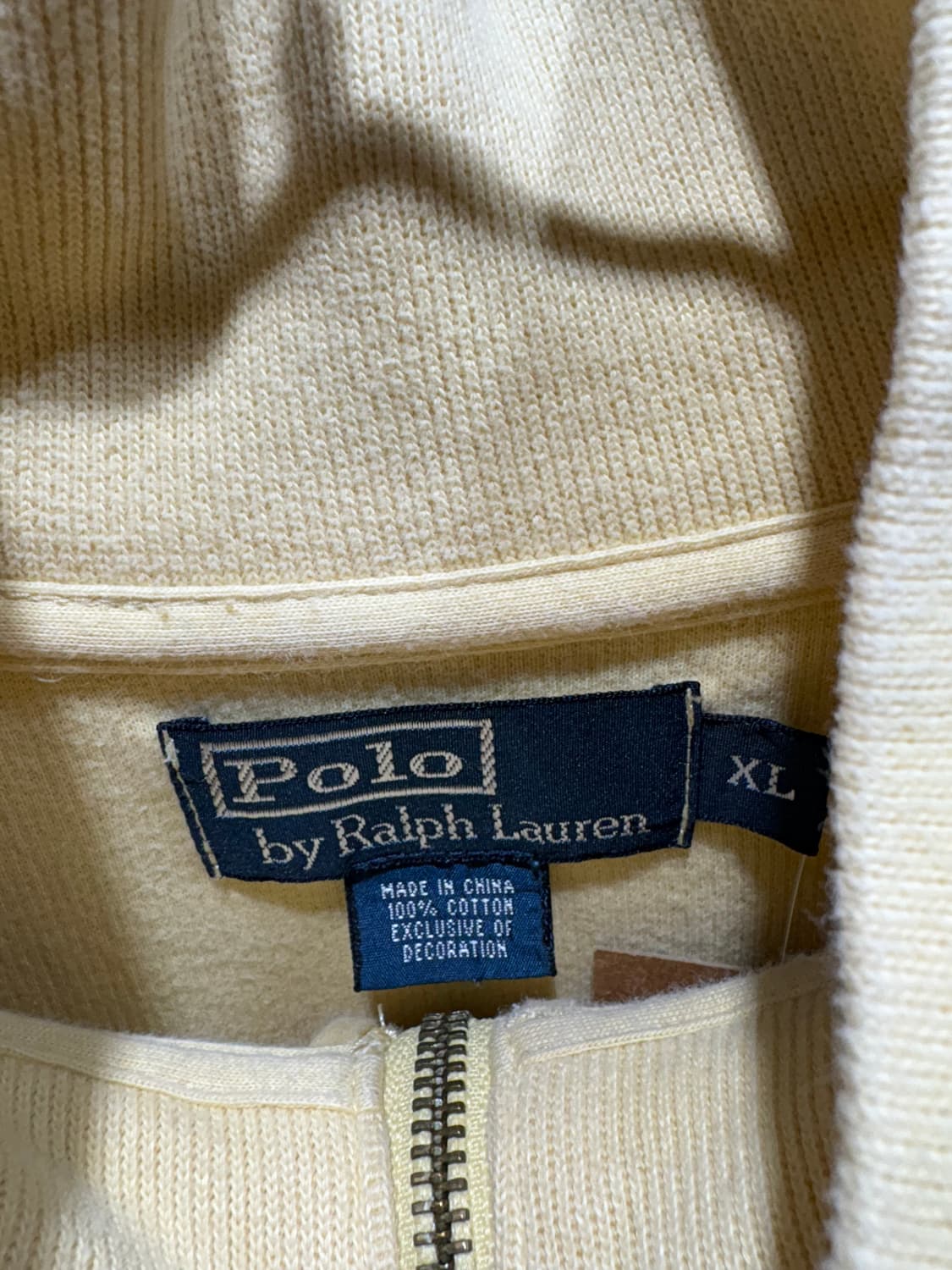 XL 폴로랄프로렌 옐로우 반집업 니트 상품이미지5