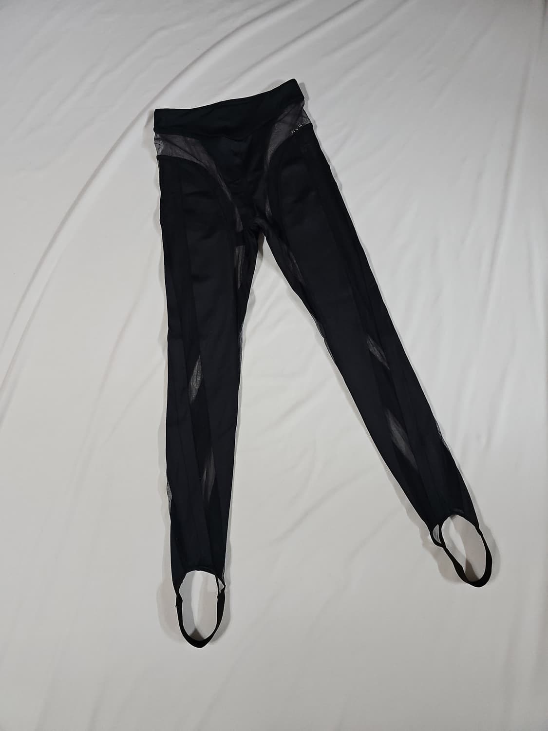 [36] MUGLER x h&m 메쉬 패널 스터럽 시스루 레깅스 상품이미지6