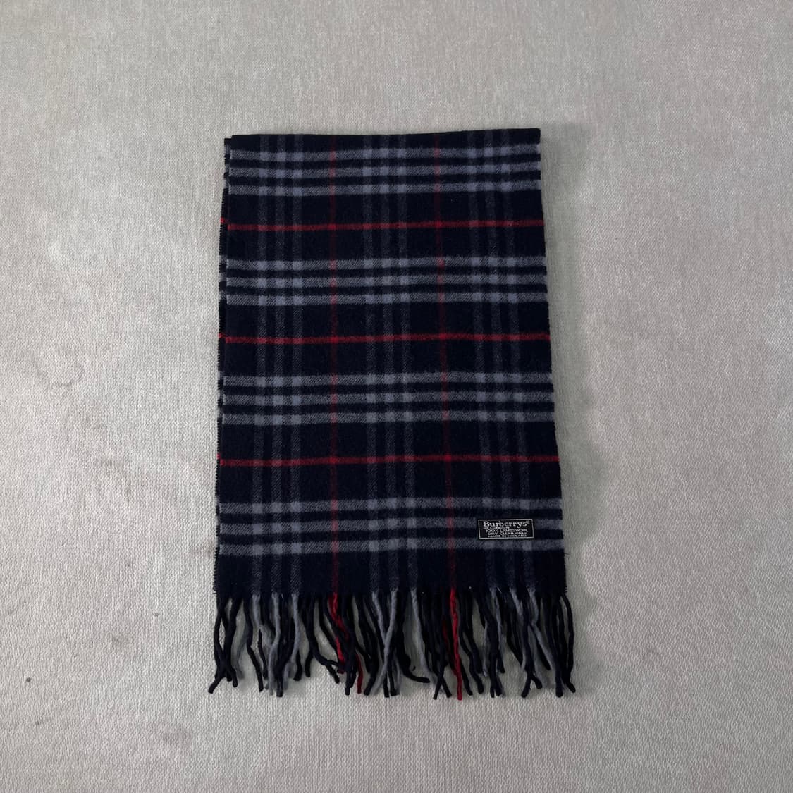 버버리 노바체크 램스울 네이비 머플러 상품이미지2