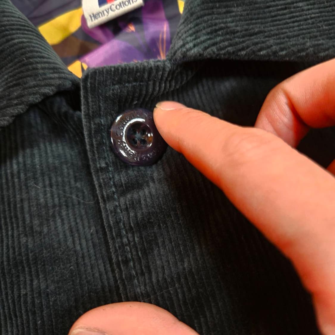 핸리코튼 20FW 리미티드 코듀로이 딥그린 풀 버튼 자켓 상품이미지6