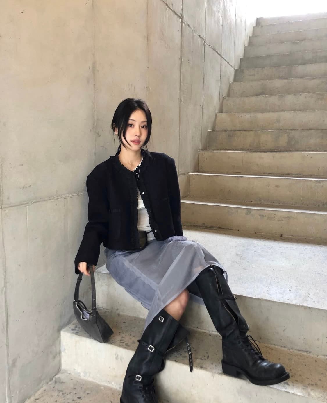 아키텍트 플라워 스커트-퍼플 상품이미지4