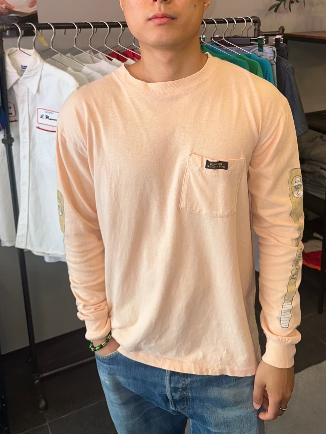 90’s Panama Jack logo print sleeve 상품이미지3