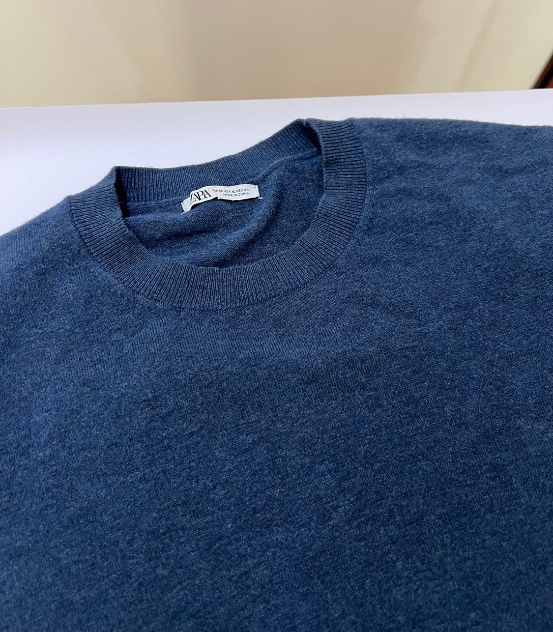 zara(자라) 울 블렌드 니트(블루네이비) XL 상품이미지4
