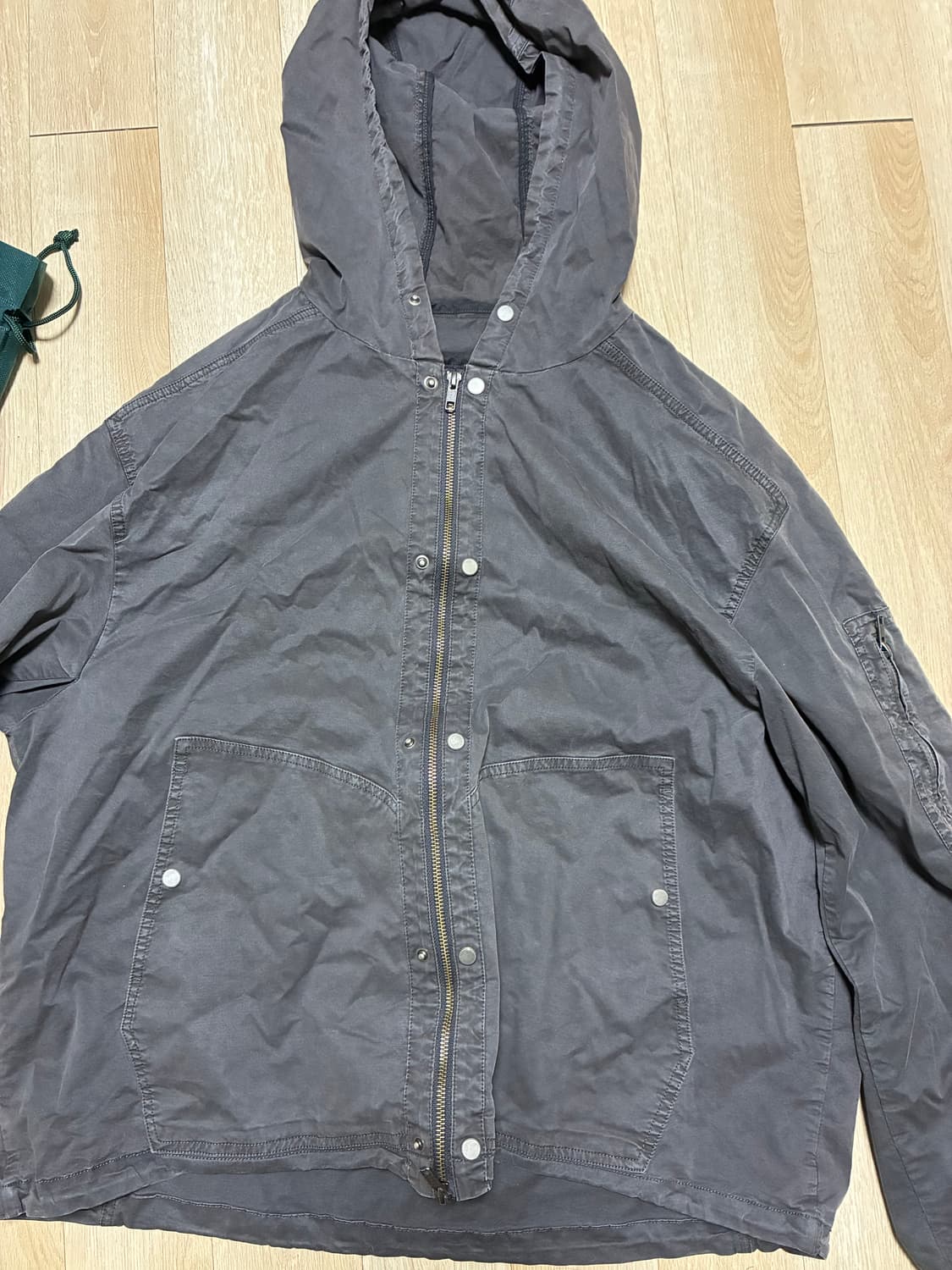 엘무드 가먼트 워시드 후드 셔츠 상품이미지2