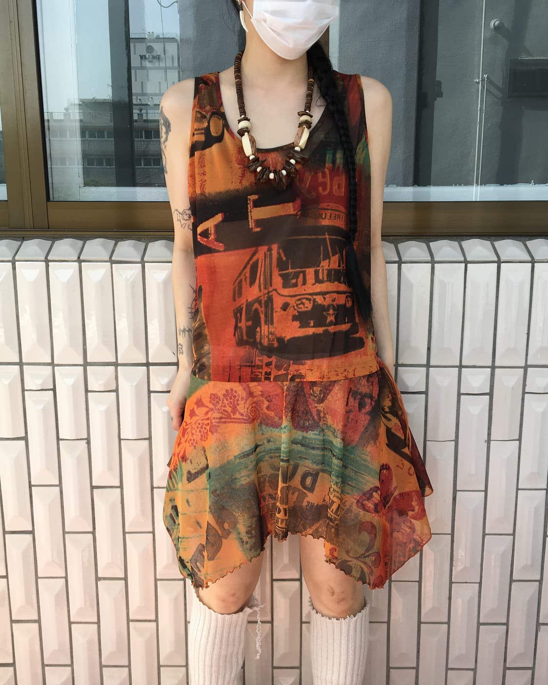 Full printing mesh sleeveless 상품이미지7