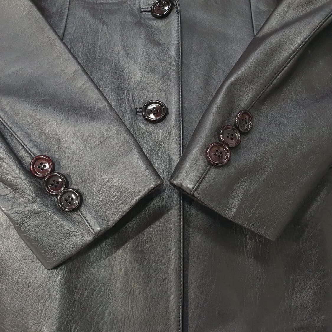 S.Y.FAX 블랙 양가죽 가죽 자켓 66 상품이미지6