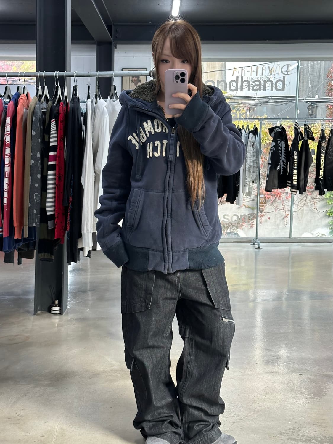 아베크롬비 울프죠 데미지 퍼 후드자켓 상품이미지3