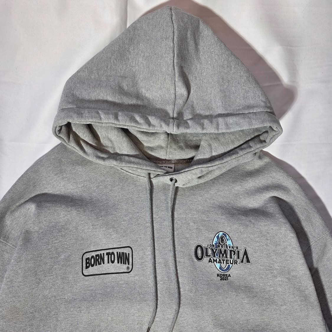 [1]본투윈 올림피아 한정판 후드티 그레이 상품이미지2
