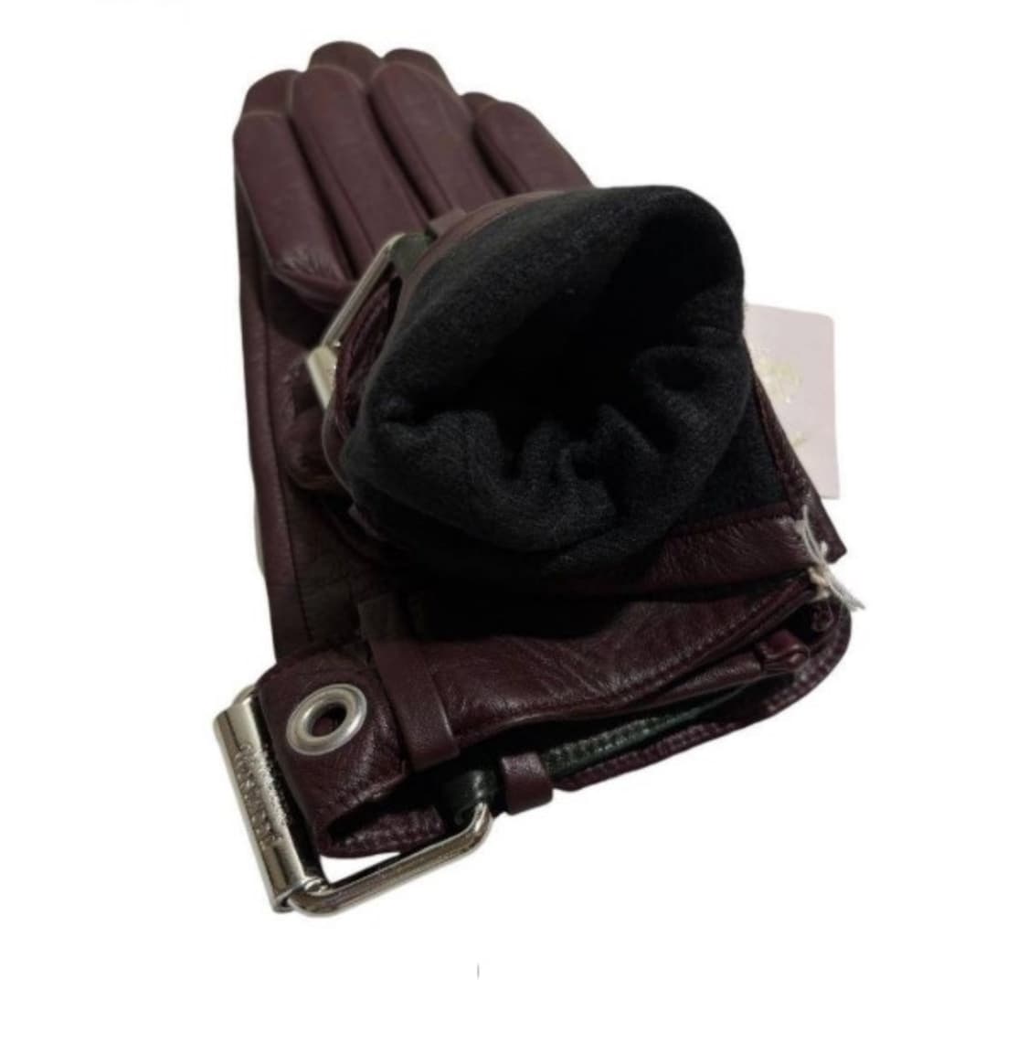 비비안 웨스트우드 양가죽 벨트 장갑 / 버건디 (새상품) 상품이미지3