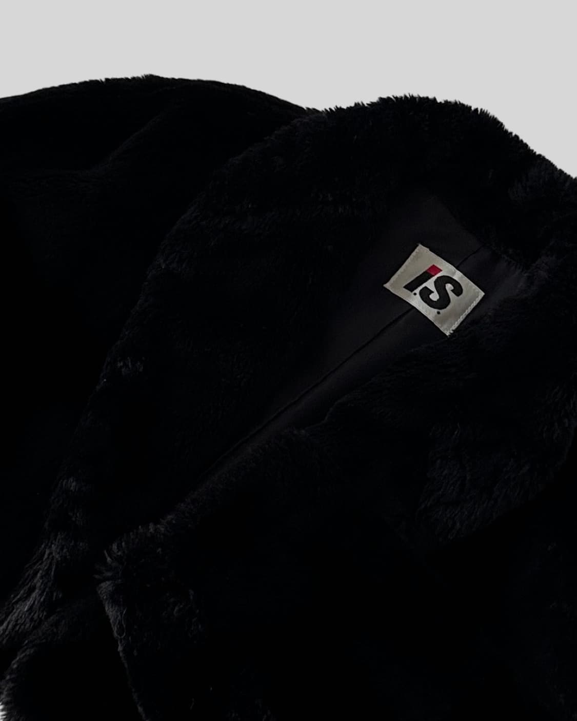 ISSEY MIYAKE IS 빈티지 블랙 페이크퍼 볼레로 자켓 상품이미지3