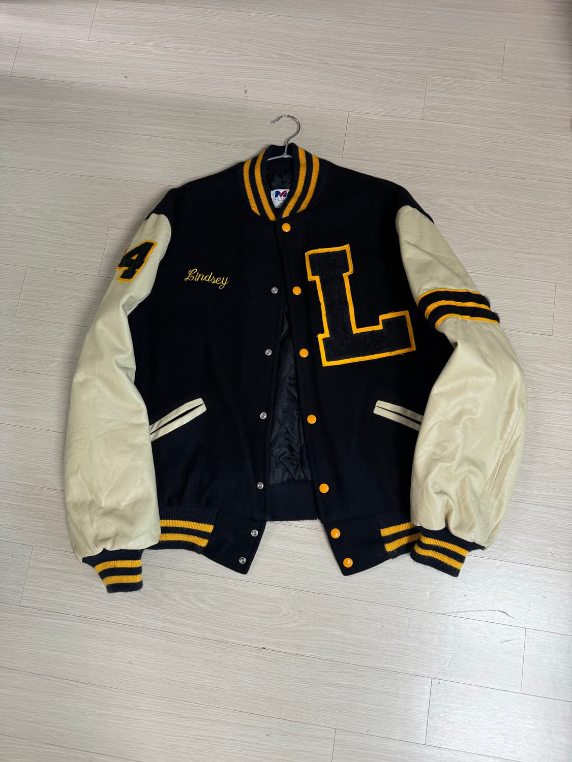 00's vtg varsity jacket 빈티지 바시티 재킷 L-XL 상품이미지4