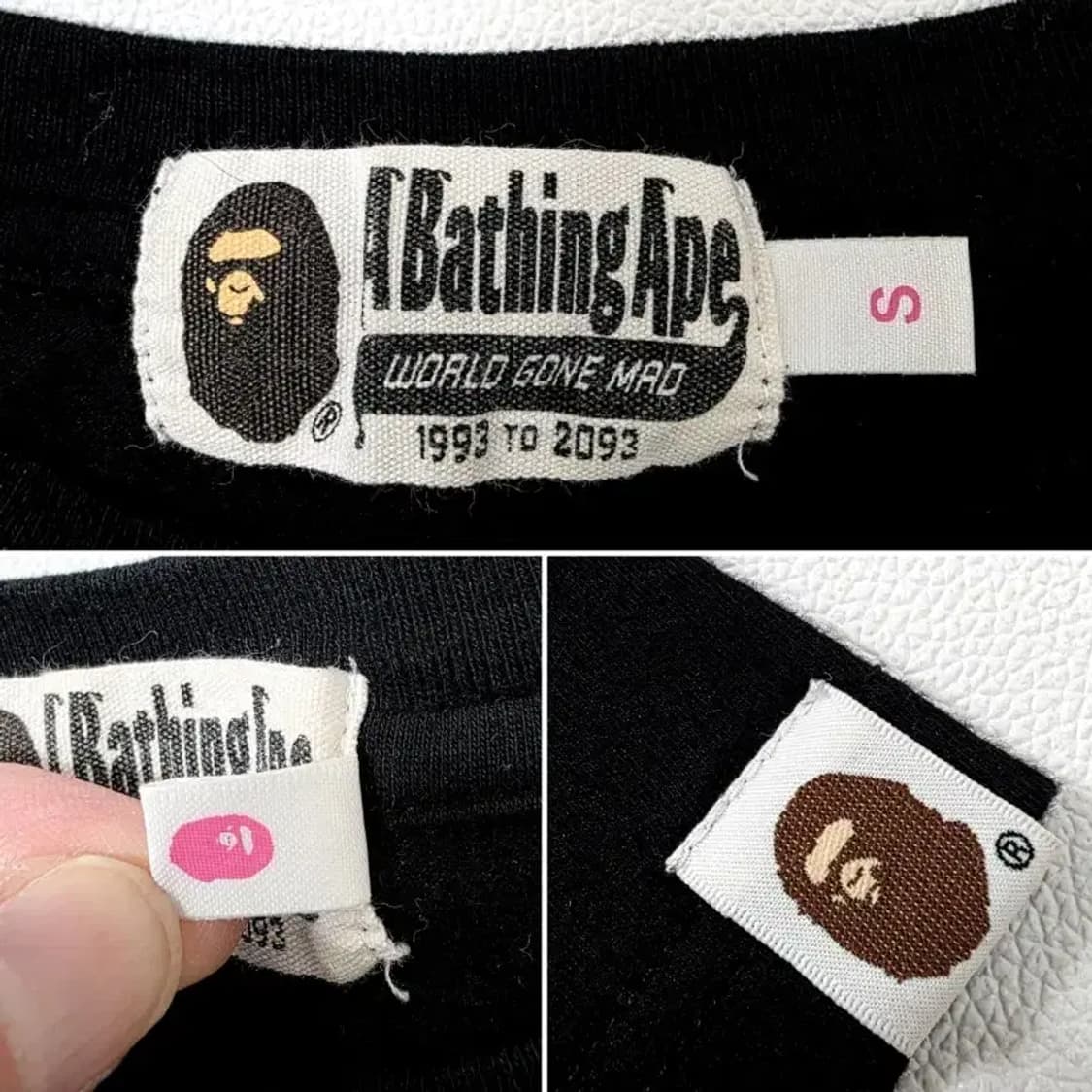 베이프 BAPE 카모 박스로고 크롭 반팔티 블랙 (55~66오버핏) 상품이미지5