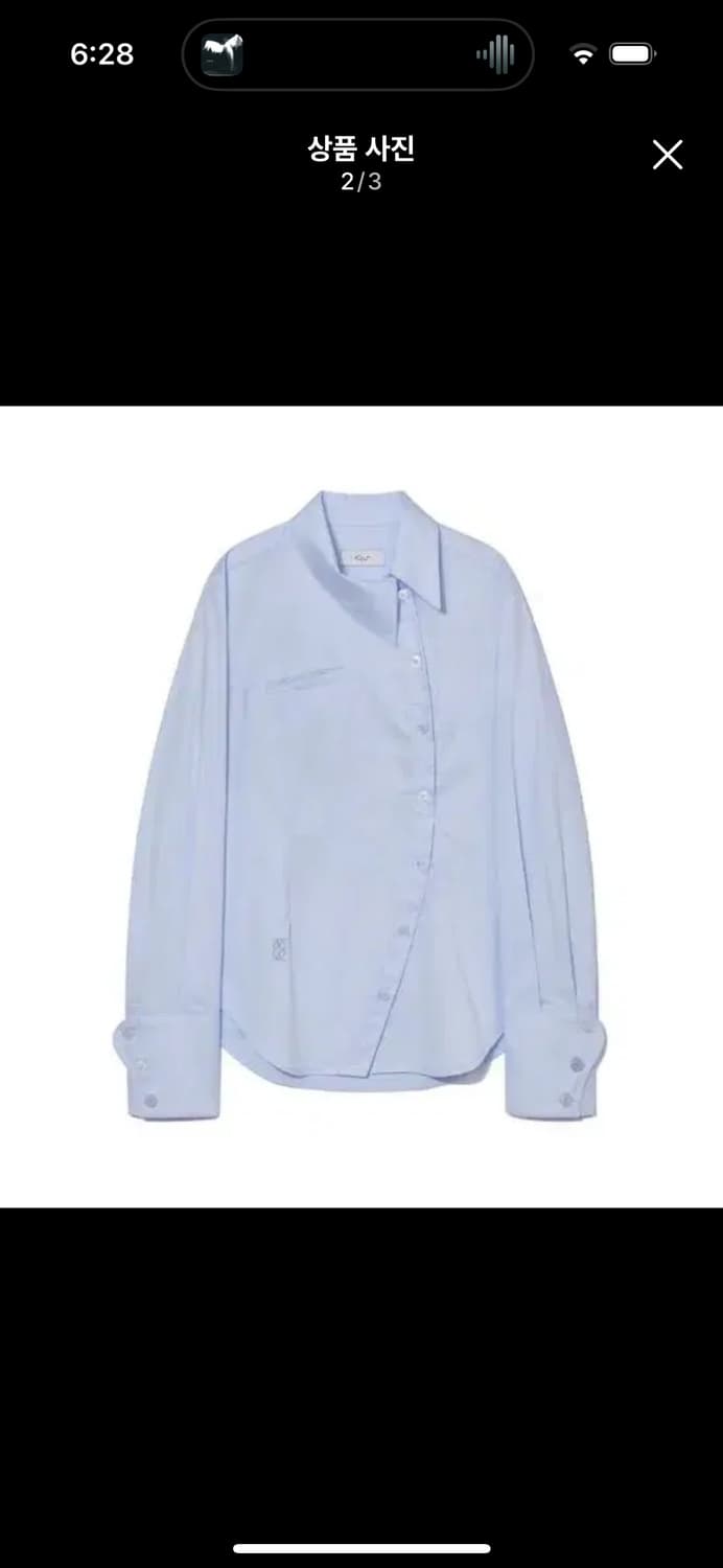 기준 curved shirt blue S 상품이미지2