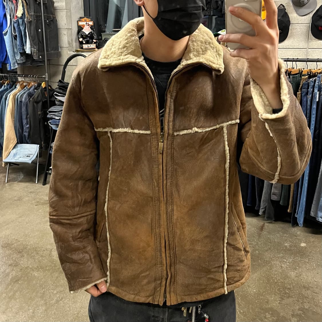 카멜 액티브 싱글 양가죽 무스탕 (105) 상품이미지3